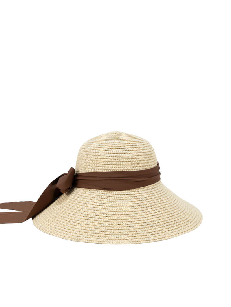 Chapeau en paille à ruban